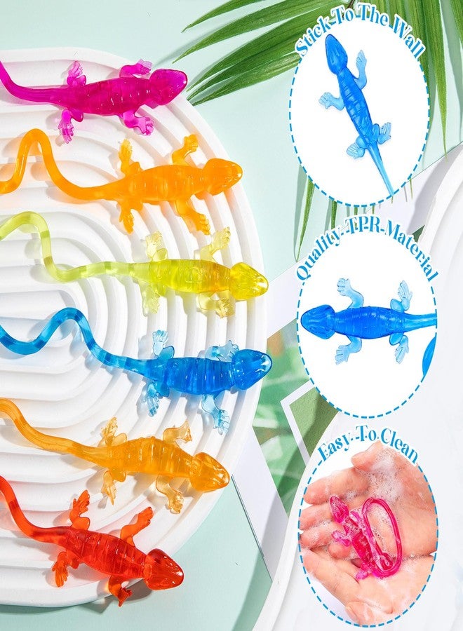HLARTNET 26 PCS Sticky Gecko for Kids, Stretchy Sticky Lizards Toys Bulk for Reptile Party Favors, Children Lizards Gifts for Goodie Bags Stuffers Pinata Filler Students Rewards - Image 2